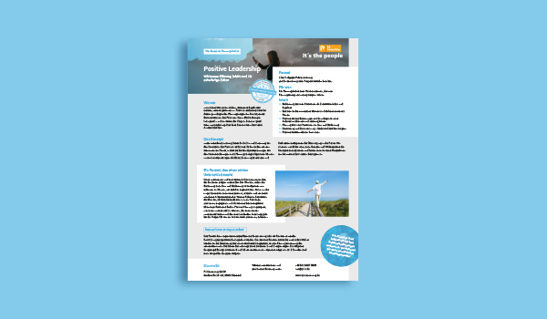 P1 onepager  Positive Leadership DE teaser